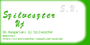 szilveszter uj business card